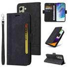 For Samsung Galaxy S21 FE 5G BETOPNICE Dual-side Buckle Leather Phone Case(Black) - 1
