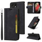 For Samsung Galaxy S21 Ultra 5G BETOPNICE Dual-side Buckle Leather Phone Case(Black) - 1