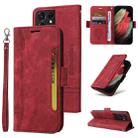 For Samsung Galaxy S21 Ultra 5G BETOPNICE Dual-side Buckle Leather Phone Case(Red) - 1
