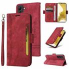 For Samsung Galaxy S22 5G BETOPNICE Dual-side Buckle Leather Phone Case(Red) - 1