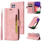 For Samsung Galaxy A22 5G BETOPNICE Dual-side Buckle Leather Phone Case(Pink) - 1