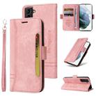 For Samsung Galaxy S21 5G BETOPNICE Dual-side Buckle Leather Phone Case(Pink) - 1
