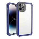 For iPhone 14 Pro Max Acrylic + TPU Shockproof Phone Case(Sapphire Blue + Dark Grey) - 1