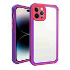 For iPhone 14 Pro Acrylic + TPU Shockproof Phone Case(Blue Purple + Rose Red) - 1