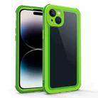 For iPhone 14 Plus Acrylic + TPU Shockproof Phone Case(Grass Green) - 1