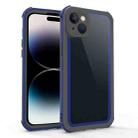 For iPhone 14 Plus Acrylic + TPU Shockproof Phone Case(Sapphire Blue + Dark Grey) - 1