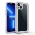 For iPhone 13 Acrylic + TPU Shockproof Phone Case(Light Purple + Grey) - 1