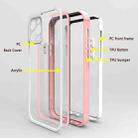 For iPhone 12 Pro Acrylic + TPU Shockproof Phone Case(Rose Gold + White) - 3