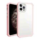 For iPhone 11 Pro Max Acrylic + TPU Shockproof Phone Case(Rose Gold + White) - 1