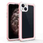 For iPhone 11 Acrylic + TPU Shockproof Phone Case(Rose Gold + White) - 1