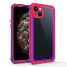 For iPhone 11 Acrylic + TPU Shockproof Phone Case(Blue Purple + Rose Red) - 1