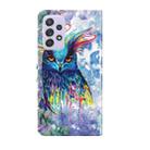 For Samsung Galaxy A23 4G/5G 3D Painting Pattern TPU + PU Leather Phone Case(Watercolor Owl) - 3