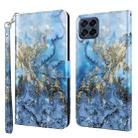 For Samsung Galaxy M33 3D Painting Pattern TPU + PU Leather Phone Case(Milky Way) - 1