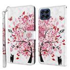 For Samsung Galaxy M33 3D Painting Pattern TPU + PU Leather Phone Case(Cat Under The Tree) - 1