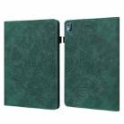 For Nokia T10 Peacock Embossed Pattern Leather Tablet Case(Green) - 1