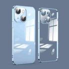 For iPhone 14 Plus Dustproof Glass Lens Protection Electroplating Phone Case(Blue) - 1