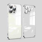 For iPhone 14 Pro Dustproof Glass Lens Protection Electroplating Phone Case(Silver) - 1