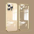 For iPhone 14 Pro Dustproof Glass Lens Protection Electroplating Phone Case(Gold) - 1