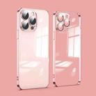 For iPhone 14 Pro Max Dustproof Glass Lens Protection Electroplating Phone Case(Rose Gold) - 1