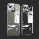 For iPhone 13 Dustproof Glass Lens Protection Electroplating Phone Case(Black) - 1