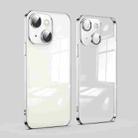 For iPhone 13 Dustproof Glass Lens Protection Electroplating Phone Case(Silver) - 1