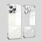 For iPhone 13 Pro Max Dustproof Glass Lens Protection Electroplating Phone Case(Silver) - 1