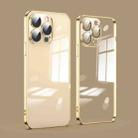 For iPhone 13 Pro Max Dustproof Glass Lens Protection Electroplating Phone Case(Gold) - 1