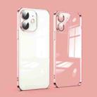 For iPhone 12 Dustproof Glass Lens Protection Electroplating Phone Case(Rose Gold) - 1