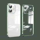 For iPhone 12 Dustproof Glass Lens Protection Electroplating Phone Case(Green) - 1