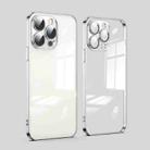 For iPhone 12 Pro Dustproof Glass Lens Protection Electroplating Phone Case(Silver) - 1