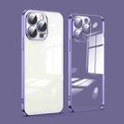 For iPhone 12 Pro Dustproof Glass Lens Protection Electroplating Phone Case(Purple) - 1