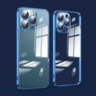 For iPhone 12 Pro Dustproof Glass Lens Protection Electroplating Phone Case(Navy Blue) - 1