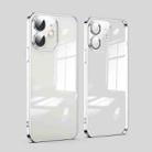 For iPhone 11 Dustproof Glass Lens Protection Electroplating Phone Case(Silver) - 1