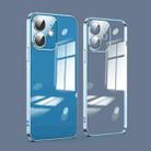 For iPhone 11 Dustproof Glass Lens Protection Electroplating Phone Case(Blue) - 1