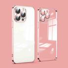 For iPhone 11 Pro Max Dustproof Glass Lens Protection Electroplating Phone Case(Rose Gold) - 1
