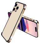 For iPhone 14 Pro Max TPU + Aluminum Alloy Frame Phone Case(Gold) - 1