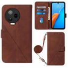 For Infinix Note 12 Pro 4G Crossbody 3D Embossed Flip Leather Phone Case(Brown) - 1