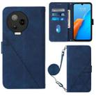 For Infinix Note 12 Pro 4G Crossbody 3D Embossed Flip Leather Phone Case(Blue) - 1