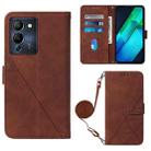 For Infinix Note 12 G96 Crossbody 3D Embossed Flip Leather Phone Case(Brown) - 1