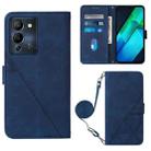 For Infinix Note 12 G96 Crossbody 3D Embossed Flip Leather Phone Case(Blue) - 1