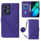 For Infinix Note 12 G96 Crossbody 3D Embossed Flip Leather Phone Case(Purple) - 1