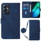 For Infinix Note 12i X6819 Crossbody 3D Embossed Flip Leather Phone Case(Blue) - 1