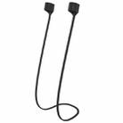 For AirPods Pro 2 Bluetooth Headset Anti-lost Rope Magnetic Silicone Lanyard(Black) - 1