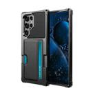 For Samsung Galaxy S22 Ultra 5G ZM02 Card Slot Holder Phone Case(Black) - 1