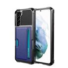 For Samsung Galaxy S21+ 5G ZM02 Card Slot Holder Phone Case(Blue) - 1