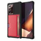 For Samsung Galaxy Note20 ZM02 Card Slot Holder Phone Case(Red) - 1