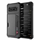 For Samsung Galaxy S10 ZM02 Card Slot Holder Phone Case(Black) - 1