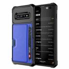 For Samsung Galaxy S10 ZM02 Card Slot Holder Phone Case(Blue) - 1