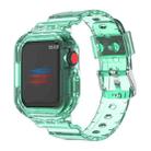 For Apple Watch Ultra 49mm Armor Integrated TPU Watch Band(Transparent Green) - 1