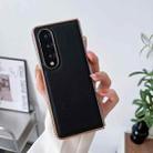For Samsung Galaxy Z Fold4 Skyline Series Nano Electroplating PU Phone Case(Black) - 3